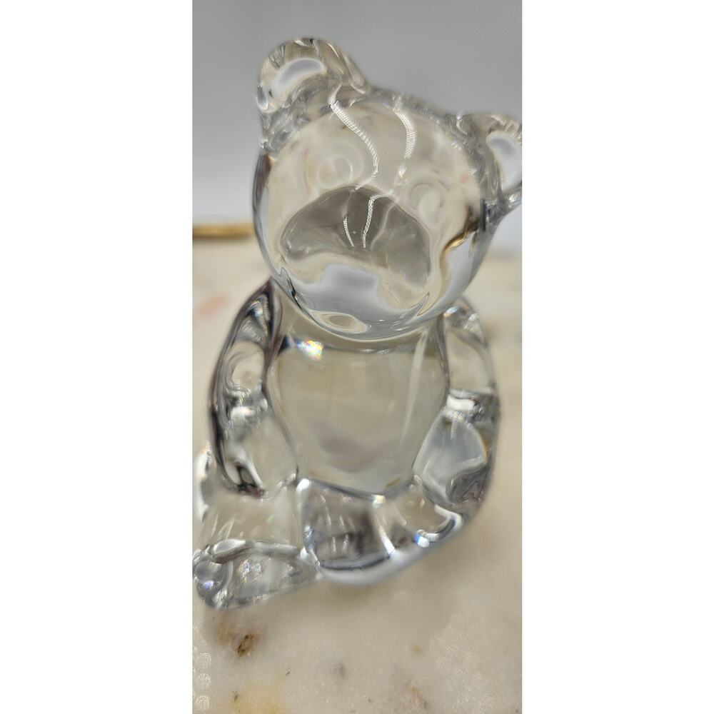 Princess House Lead Crystal Teddy Bear Figurine Valentines Mothers Day Gift